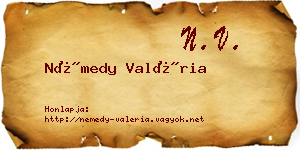 Némedy Valéria névjegykártya