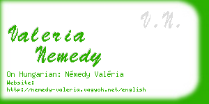 valeria nemedy business card